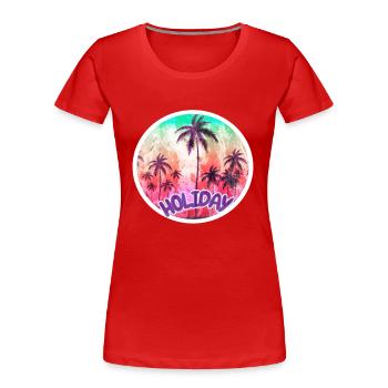 Village vacances 2022 Resort - T-shirt bio Premium Femme - rouge - Devant - Mia (176cm)