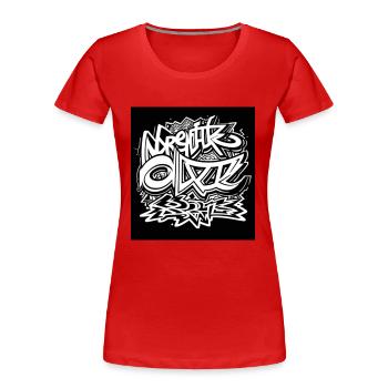 Graffiti-Design - Frauen Premium Bio T-Shirt - Rot - Vorne - Mia (176cm)