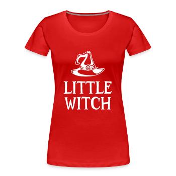 Kleine Hexe - Frauen Premium Bio T-Shirt - Rot - Vorne - Mia (176cm)