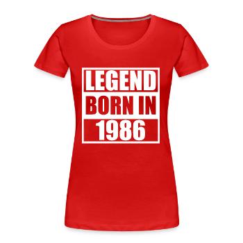 1986 - Birthday Bday - Frauen Premium Bio T-Shirt - Rot - Vorne - Mia (176cm)