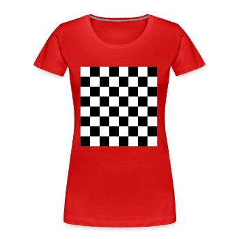 Schach Brett - Vector Design - Frauen Premium Bio T-Shirt - Rot - Vorne - Mia (176cm)