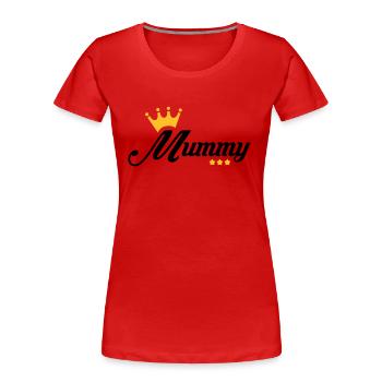 Muttertag / Mama / Mutter / Mutti / Mother's day - Frauen Premium Bio T-Shirt - Rot - Vorne - Mia (176cm)
