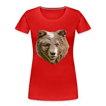 Chef de l’ISA - T-shirt bio Premium Femme - rouge - Devant - Mia (176cm)