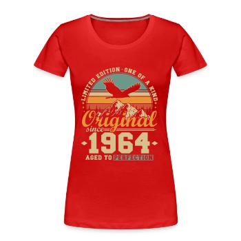 Original Since 1964 Vintage Birthday Gift - Women's Premium Organic T-Shirt - red - Front - Mia (176cm)