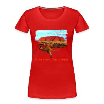 Australia 1 - Women's Premium Organic T-Shirt - red - Front - Mia (176cm)