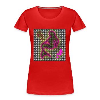 Meerjungfrauen - Club WoW - Frauen Premium Bio T-Shirt - Rot - Vorne - Mia (176cm)