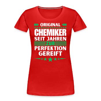 Zur Perfektion gereifter Chemiker - Frauen Premium Bio T-Shirt - Rot - Vorne - Mia (176cm)