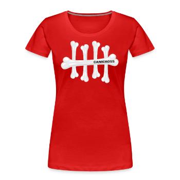 canicross Hundesport laufen mit Hund Dog-Training - Frauen Premium Bio T-Shirt - Rot - Vorne - Mia (176cm)