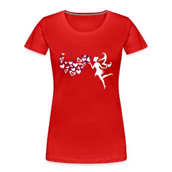 Love Fairy - Women's Premium Organic T-Shirt - red - Front - Mia (176cm)