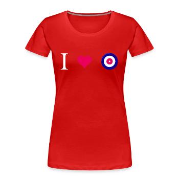 Curling, Curling, Curler, Curling-Love - T-shirt bio Premium Femme - rouge - Devant - Mia (176cm)