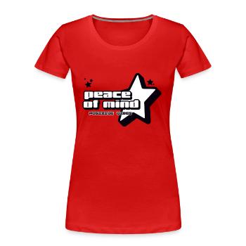 Peace of Mind - Frauen Premium Bio T-Shirt - Rot - Vorne - Mia (176cm)