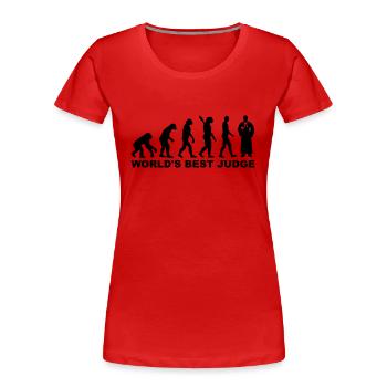 World's Best Judge - Women's Premium Organic T-Shirt - red - Front - Mia (176cm)