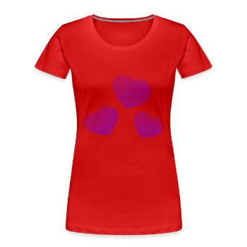HEART. HEARTS. SAINT VALENTINE. LOVE. LOVE. HEART - Women's Premium Organic T-Shirt - red - Front - Mia (176cm)