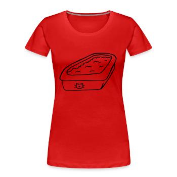 Cat box Stinki Cat Pups - Women's Premium Organic T-Shirt - red - Front - Mia (176cm)