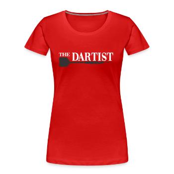 Dart Dartscheibe Dartspieler Dartkumpel - Frauen Premium Bio T-Shirt - Rot - Vorne - Mia (176cm)