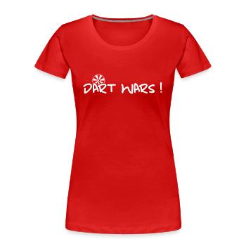 Dart Dartspieler bullseye darten - Frauen Premium Bio T-Shirt - Rot - Vorne - Mia (176cm)
