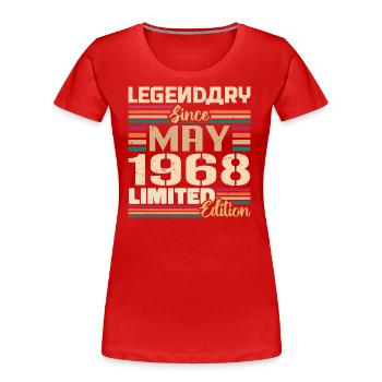 Mai 1968 Mai - Jubiläum Mai 1968 - Frauen Premium Bio T-Shirt - Rot - Vorne - Mia (176cm)