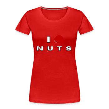 I hate Nuts - Women's Premium Organic T-Shirt - red - Front - Mia (176cm)