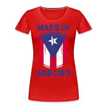 Arecibo - Women's Premium Organic T-Shirt - red - Front - Mia (176cm)