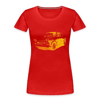  601 Tuning - Frauen Premium Bio T-Shirt - Rot - Vorne - Mia (176cm)