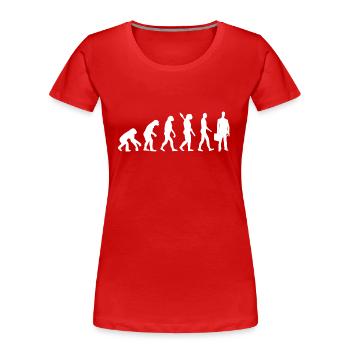 Evolution comptable comptable comptable w - T-shirt bio Premium Femme - rouge - Devant - Mia (176cm)