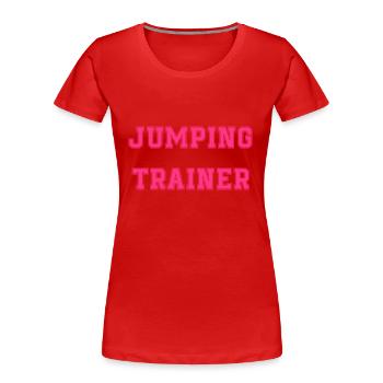 jumping trampolin girl jumpen jump Geschenk - Frauen Premium Bio T-Shirt - Rot - Vorne - Mia (176cm)