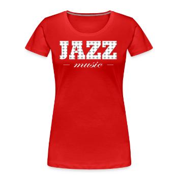 Jazz Music Vintage - Frauen Premium Bio T-Shirt - Rot - Vorne - Mia (176cm)
