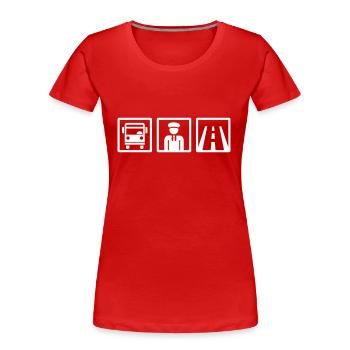Busfahrer - Frauen Premium Bio T-Shirt - Rot - Vorne - Mia (176cm)
