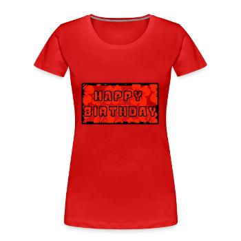 20. 20 JAHRE. 20-JÄHRIGES JUBILÄUM. GEBURTSTAG 20 JAHRE. - Frauen Premium Bio T-Shirt - Rot - Vorne - Mia (176cm)