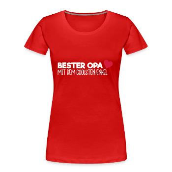 Bester Opa - Enkel - Frauen Premium Bio T-Shirt - Rot - Vorne - Mia (176cm)