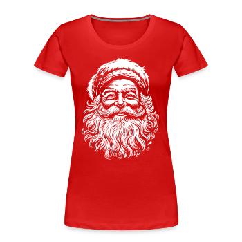 Santa - Women's Premium Organic T-Shirt - red - Front - Mia (176cm)