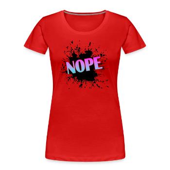 Nope - Frauen Premium Bio T-Shirt - Rot - Vorne - Mia (176cm)