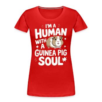 Guinea pig - Women's Premium Organic T-Shirt - red - Front - Mia (176cm)