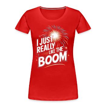 Pyrotechniker Feuerwerk Pyrotechnik - Frauen Premium Bio T-Shirt - Rot - Vorne - Mia (176cm)
