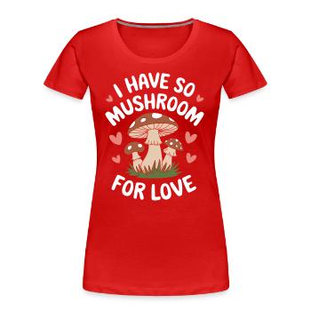 Champignons Champignons Champignon Champignon - T-shirt bio Premium Femme - rouge - Devant - Mia (176cm)
