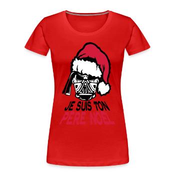 je suis ton pere noel citation tete mort - T-shirt bio Premium Femme - rouge - Devant - Mia (176cm)