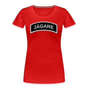 Hunter - Women's Premium Organic T-Shirt - red - Front - Mia (176cm)
