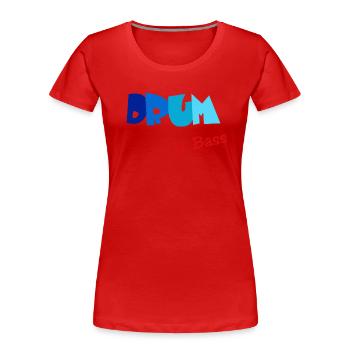Drum n Bass, Elektro, Techno, Minimal - Frauen Premium Bio T-Shirt - Rot - Vorne - Mia (176cm)