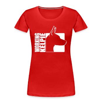 Profil Kelpie Travail Chien Chiens Chien de Troupeau Wilsigns - T-shirt bio Premium Femme - rouge - Devant - Mia (176cm)