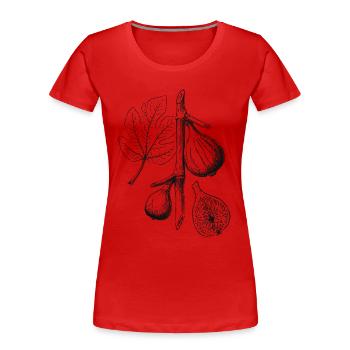 Feige-v10 [Konvertiert] - Frauen Premium Bio T-Shirt - Rot - Vorne - Mia (176cm)