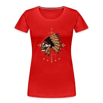 Indian Heritage Indian Dream Catcher - Women's Premium Organic T-Shirt - red - Front - Mia (176cm)
