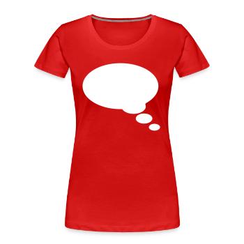 Comic bubble, your text, template, speechbubble, - Women's Premium Organic T-Shirt - red - Front - Mia (176cm)