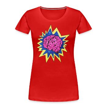 Endoctrinés - T-shirt bio Premium Femme - rouge - Devant - Mia (176cm)