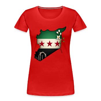 flagge syrien - syrien map - Frauen Premium Bio T-Shirt - Rot - Vorne - Mia (176cm)