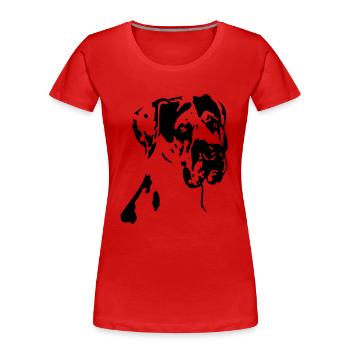Dogge2 - Women's Premium Organic T-Shirt - red - Front - Mia (176cm)