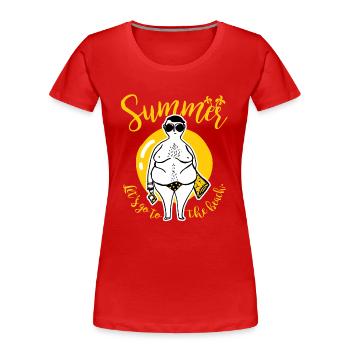 Summer - Women's Premium Organic T-Shirt - red - Front - Mia (176cm)