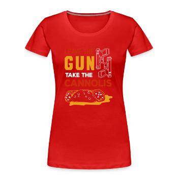 Pistole Frieden Statement Lustig Gun Geschenk - Frauen Premium Bio T-Shirt - Rot - Vorne - Mia (176cm)