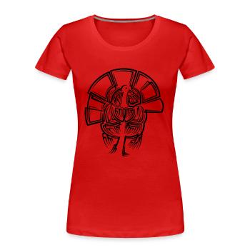 Truthan Tribal Tattoo - Women's Premium Organic T-Shirt - red - Front - Mia (176cm)