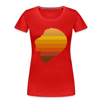 Background profile N°3 - Women's Premium Organic T-Shirt - red - Front - Mia (176cm)