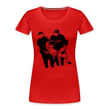 ACAB - Women's Premium Organic T-Shirt - red - Front - Mia (176cm)
